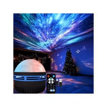 1pc Northern Lights LED Decorative Lamp, Dreamlike Aurora Pattern Ball Shaped Atmosphere Projector, Color Adjustable With Remote Control, Suitable For Holiday Decoration Effects Background, Room Decoration, Birthday Party Effects Led Lights Night Light Halloween Lights