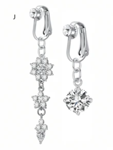 CIZME 1套裝的2女士們假肚臍環假肚臍指甲片夾在肚臍圓環銀 - 銀色 - 查看 15