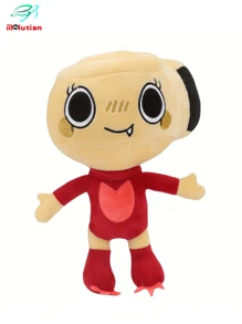 Molutian Dandy's World Red Dino Snore Shelly Plush Toy | Soft Anime Stuffed Animal With Heart Design, Cute Collectible Gift For Kids & Anime Fans, Expressive Eyes, Huggable Plushie