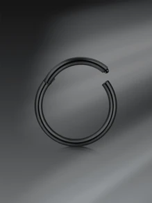 CIZME Piercing de nariz de argola de aço inoxidável 16G-20G, piercing de cartilagem, argola de nariz, joia para mulheres e homens, argolas de nariz prateadas, douradas e pretas de 6 mm, 8 mm e 10 mm, argola de segmento articulada Y2K, piercing de argola de septo, argola de cartilagem, argola de aço inoxidável para hélix tragus, lábio, septo, brinco de argola