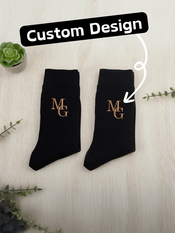 1 Pc Embroidered Groomsman Socks, Groomsmen Socks Gifts, Best Man Proposal, Custom Embroidered Socks, Personalized Monogrammed Men's Dress Socks,School Supplies,Back To School,School Gift,For Office,For School,For Classroom,For Teacher Gifts,For University,For Colleague,For Dorm Rooms,For Teacher,For Boys And Girls,For Teenagers,Junior High School Students,Middle School Students,High School Senior High School Students,College Students,University Students,Freshman,Sophomore,Underclassmen