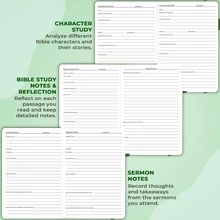 Bible Study Journal - Prayer Journal For Woman Church Notes Notebook – Sermon/Scripture/Bible Notebooks For Note Taking,Christian Gifts For Graduation, Baptism & Church,School Supplies,Back To School - Multicolor - View 4