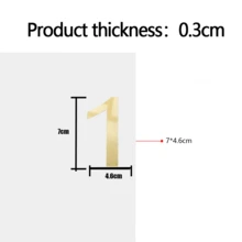 7cm(0-9)Acrylic Mailbox Number, Office Door Number Sticker, Enhanced 3D Effect Signage