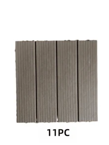 1/11/22/33/44/20/50pcs, 30*30*2cm Per Piece, Outdoor Flooring, Approximately 11 Pieces Required Per 1 Square Meter, Waterproof & Anti-Corrosion Plastic Wood Patio, Balcony, Yard, Garden Renovation DIY Flooring, Suitable For Garden, Balcony, Living Room, Kitchen, Moisture-Proof, Anti-Corrosion