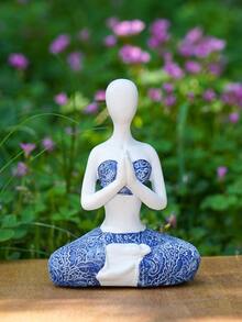 1pc Modern Luxury Nordic Style Resin Yoga Girl Decoration, Abstract Sculpture Statue, Suitable For All Room Types, Can Be Used Indoors And Outdoors - No Electricity Required Best Gifts Birthday Graduation - Multicolor - View 13