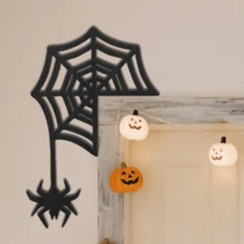 1/4 piezas Decoración de Halloween Murciélago negro, Gato, Araña Placa colgante para marco de puerta y pared, Ambientador