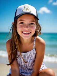 1 pièce Casquette sport enfants lettre A-Z Casquette ajustée Hip Hop Casquette de baseball Casquette Snapback Chapeau de soleil Printemps Été Automne Casquette de baseball