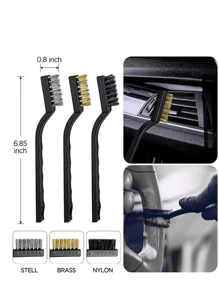 Set de 8 perii auto pentru curățarea interioară sau exterioară, produse de curățare a prafului, scule pentru insigne, orificii de ventilație, jante, scaune interioare din piele