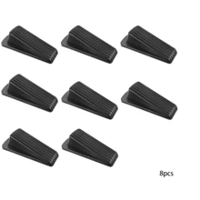 1 pieza Tope de puerta de goma en cuña para piso, espacios de puerta y prevenir que quede atrapado, tope de puerta apilable resistente para alfombra y puerta de uso pesado