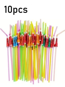 10-500 piezas Pajitas de plástico negras flexibles, pajitas de fiesta onduladas, pajitas de plástico para beber, agitadores de café y cócteles, accesorios para bebidas, para batidos, smoothies, boba, té de burbujas, café con hielo, perfectas para casa, camping, picnic, fiestas, suministros para fiestas, uso doméstico, útiles escolares, vuelta al cole