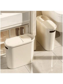 Pattumiera da bagno con coperchio, di grande capacità - design salvaspazio, bidone della spazzatura essenziale per la casa, regalo decorativo per Natale/Ognissanti, forniture per il bagno per il ritorno a scuola