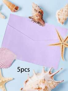 1 套美人鱼和信封，海星贴纸美人鱼活动卡创意装饰品，适用于婴儿生日派对、迎婴派对、婴儿主题派对