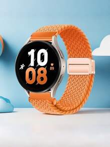 1pc 18mm 20mm 22mm Quick Release Nylon Braied Magnetic Strap Compatible With Samsung Galaxy Watch 7 6 5 4 3/Garmin Venu3 3S Vivoactive4 Active5 Vivomove Fenix8 47mm/Amazfit Bip6 Bip5 GTR4 GTS4 GTS4 Mini/Hua Wei Watch GT5 GT4 GT3 GT2 GT Watch4/Xiao Mi Watch S4 S3 Band