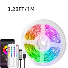 HBOWMDJIA 16-100 Feet USB Lights With 44-Key Remote + App Smart Control , Night Light /TV Backlight Lights With Timing RGB Color Changing,LED Strip Lights For Bedroom,Holiday Decoration ,Lights Gifts Home Room Decor Wall Decor Halloween Party - APP control + remote control - 查看 15