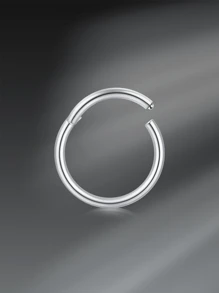 CIZME Piercing de nariz de argola de aço inoxidável 16G-20G, piercing de cartilagem, argola de nariz, joia para mulheres e homens, argolas de nariz prateadas, douradas e pretas de 6 mm, 8 mm e 10 mm, argola de segmento articulada Y2K, piercing de argola de septo, argola de cartilagem, argola de aço inoxidável para hélix tragus, lábio, septo, brinco de argola