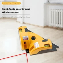 Livella laser quadrata, strumento per proiezione del piano laser a 90°, livella laser per linea orizzontale, livella laser di precisione con scala, attrezzo laser multifunzione in materiale poliestere, richiede 3 batterie AA (non incluse), per marcature accurate sul posto, adatta per lavori di costruzione, ristrutturazione, falegnameria, installazione fai-da-te domestico, installazione di apparecchiature elettromeccaniche, rilevazione e misurazione