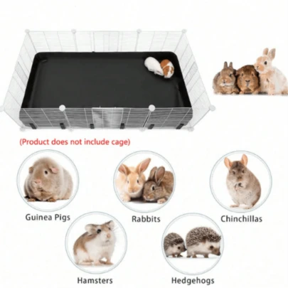 1pc Small Pet Cage Mat, Waterproof And Dirt-Resistant, Easy To Clean , Suitable For Hamster, Guinea Pig, Rabbit, Ferret And Other Small Animals