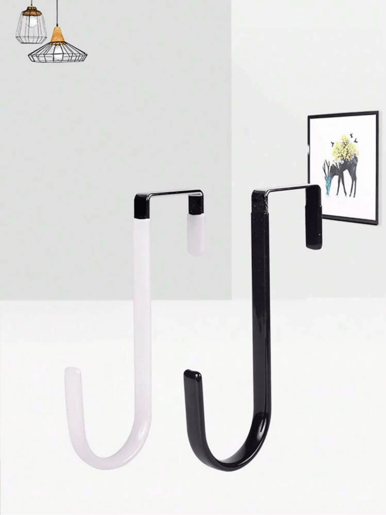 1/3pcs No Drill Hole Door Hanging Hooks, Kitchen Storage Rack, Clothes Hanger, Shelves, S-Shaped Hooks - Multicolor - View 7