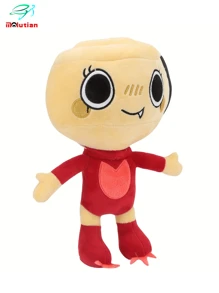 Molutian Dandy's World Red Dino Snore Shelly Plush Toy | Soft Anime Stuffed Animal With Heart Design, Cute Collectible Gift For Kids & Anime Fans, Expressive Eyes, Huggable Plushie