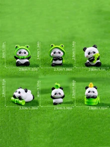 Cute Realistic Panda Figurine, Creative Home Decor Accessory, For Desk, DIY Crafts, Car Dashboard, Garden Holiday Decoration, Multifunctional, Suitable For Various Room Decorations