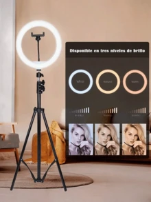 10 Inch USB Selfie Ring LED Light for iOS and Android, (Warm/Cool/Normal) for Live Makeup Vlog, Photography Accessories, Spring (Stand Not Included) - Unitalla - Ver 10