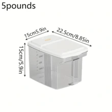 1 件大容量密封宠物食品储存容器，矩形翻盖，适合大型犬和猫，易于清洁，密封耐用，完美的厨房储存，宠物爱好者的梦想礼物 - 彩色 - 查看 12