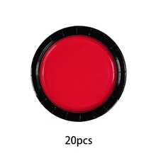 10-Piece/20-Piece/50-Piece Red And Black Party Decor Red And Black Party Plate Disposable Black And Red Paper Cutlery Set Suitable For Weddings, Carnivals, Retirement Parties, Halloween Decorations, Party Gifts - Black and Red - View 6