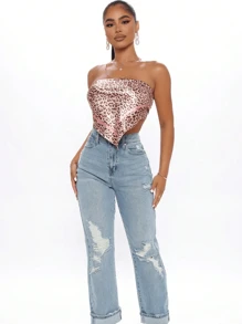 1 pieza Pañuelo de cabeza con estampado de leopardo vintage de moda para mujer, casual y versátil, suave y amigable con la piel, adecuado para todas las estaciones, pañuelo multifuncional