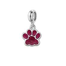 1 pieza Dije de pata de perro con encanto de verano, accesorio para hacer manualmente pulseras, collares y joyería, adecuado para la fabricación de joyas de playa y vacaciones de verano, perfecto para uso diario y como regalo, pulsera hecha a mano, regalo de joyería DIY
