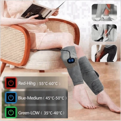 双按钮加热小腿按摩器/USB供电加热小腿按摩器 - 舒缓放松身体，是馈赠亲友的理想暖心礼物，无需电池