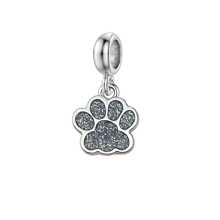 1 pieza Dije de pata de perro con encanto de verano, accesorio para hacer manualmente pulseras, collares y joyería, adecuado para la fabricación de joyas de playa y vacaciones de verano, perfecto para uso diario y como regalo, pulsera hecha a mano, regalo de joyería DIY