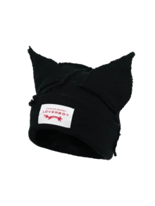 Solid Color Cute & Fashionable Versatile Ear Beanie Hat, Unisex Knitted Brimless Cap For Spring & Autumn - Multicolor - View 13