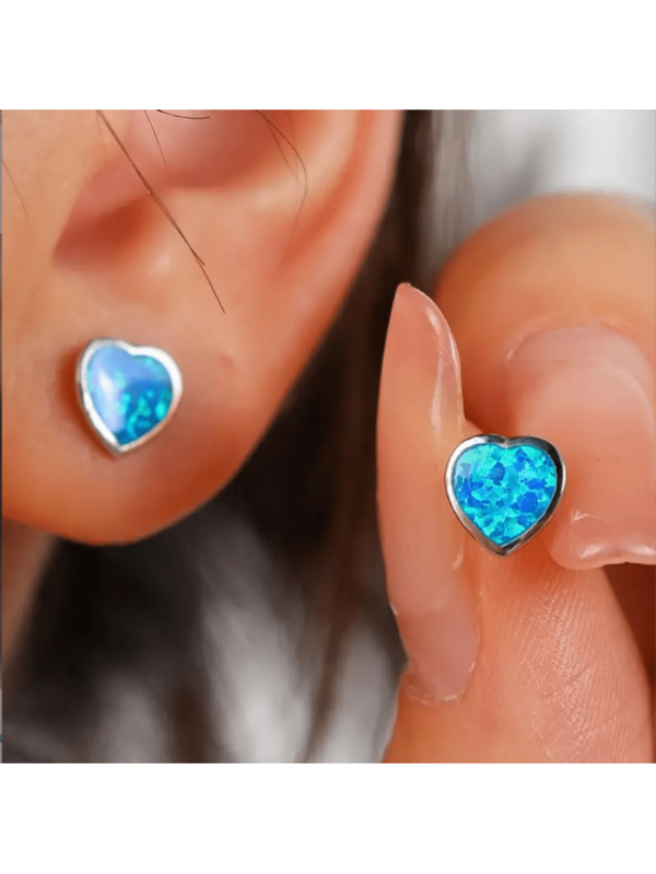 1 par de pendientes con forma de corazón de plata de ley 925, accesorios de moda hipoalergénicos para mujer, aptos para uso casual diario