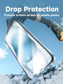 5pcs Tempered Glass Screen Protector, Compatible With IPhone 17, 16, 16 Plus, 16 Pro, 16 Pro Max, 15, 14, 13, 12, 11 Pro Max, X, XS, XR, Mini, 7, 8, 14 Plus, Also Compatible With 14, 15 Pro Max. Birthday Gift, Gift For Family And Friends, Mobile Phone Screen Protector, Mobile Phone Accessories. - Clear - View 4