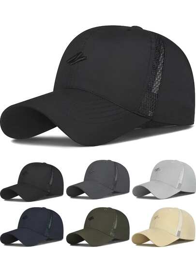 1片装字母Z立体刺绣棒球帽男女通用镂空网眼拼接设计帽子夏季超轻透气卡车司机帽时尚休闲百搭适合送给家人朋友爸爸妈妈的礼物