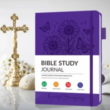 Bible Study Journal - Prayer Journal For Woman Church Notes Notebook – Sermon/Scripture/Bible Notebooks For Note Taking,Christian Gifts For Graduation, Baptism & Church,School Supplies,Back To School - Multicolor - View 1