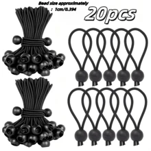 10/20 件套弹力绳球套装，防护乳胶固定绳，多用途弹力绳套装带球，易于组装，适用于防水面料、帐篷、货物和户外使用