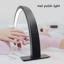 1 pezzo Lampada da unghie a semi-luna da scrivania, Luce LED per unghie, Alimentata con USB e interruttore a pulsante, Lampada per manicure, estensione ciglie, tatuaggio sopracciglia e cura della pelle