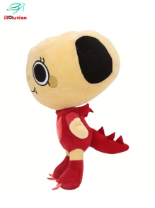 Molutian Dandy's World Red Dino Snore Shelly Plush Toy | Soft Anime Stuffed Animal With Heart Design, Cute Collectible Gift For Kids & Anime Fans, Expressive Eyes, Huggable Plushie