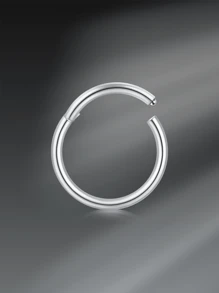 CIZME Piercing de nariz de argola de aço inoxidável 16G-20G, piercing de cartilagem, argola de nariz, joia para mulheres e homens, argolas de nariz prateadas, douradas e pretas de 6 mm, 8 mm e 10 mm, argola de segmento articulada Y2K, piercing de argola de septo, argola de cartilagem, argola de aço inoxidável para hélix tragus, lábio, septo, brinco de argola