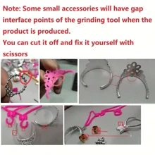 40 件/套娃娃衣服及配饰、3 个随机手提包、6 个随机项链、6 副眼镜、10 个随机衣架、10 只随机鞋子、5 件随机连衣裙，适合 11.5 英寸娃娃 - 彩色 - 查看 9