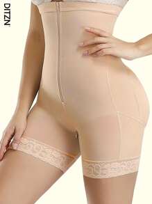 DITZN The New Abdominal Shapewear Outer Zipper Inner Row Of Buttons Waist Lifting Buttocks Straps Body Shaping Pants