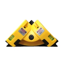 Livella laser quadrata, strumento per proiezione del piano laser a 90°, livella laser per linea orizzontale, livella laser di precisione con scala, attrezzo laser multifunzione in materiale poliestere, richiede 3 batterie AA (non incluse), per marcature accurate sul posto, adatta per lavori di costruzione, ristrutturazione, falegnameria, installazione fai-da-te domestico, installazione di apparecchiature elettromeccaniche, rilevazione e misurazione
