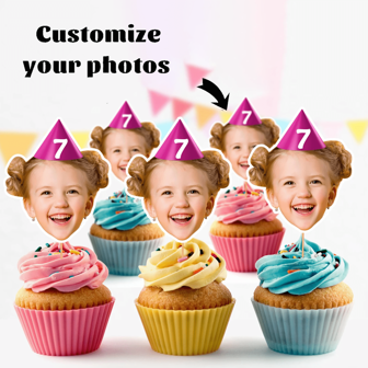 1 Set Custom Photo Face Bunting Banner Cutout 70th Birthday Party Decorations Personalised 50th 60th 65th Parties Parents Grandad Grandma