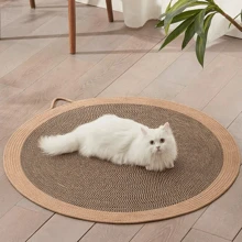 Cat Scratching Device Cat Scratching Pad Cattail Or Hemp Rope Does Not Sting Hand Woven Natural Cattail Fragrance Suitable For Living Room Bedroom Balcony.