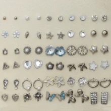 1 套 30 对女士时尚耳环，包含星星、花朵等，采用锌合金制成，配有不锈钢耳环针，防过敏，适合日常佩戴和度假，专为女性设计的珠宝套装 - 彩色 - 查看 4