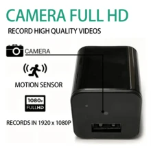 Smart Camera Charger Premium HD 1080P - Best Camera For Pets Nanny Monitor Surveillance Cam Motion Detection With App Live Feed (Free 16GB Memory Card) - 黑色 - 查看 2