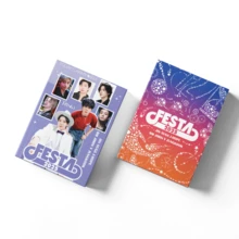 55张Kpop照片卡套装，包含RM、Jin、J-Hope、Jimin、V，限量版，来自《Proof》和《Map Of The Soul: 7》专辑，粉丝应援卡，收藏贴纸，专辑赠品，流行音乐周边，豪华礼盒包装。 - 彩色 - 查看 4