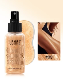 身体高光喷雾，速干不粘腻，液体闪光高光，持久亮泽，适合派对、音乐节妆容 - 彩色 - 查看 20