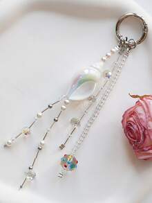 独特的手工釉花星形和心形装饰品简约手机挂件和吊坠背包装饰 - 彩色 - 查看 17